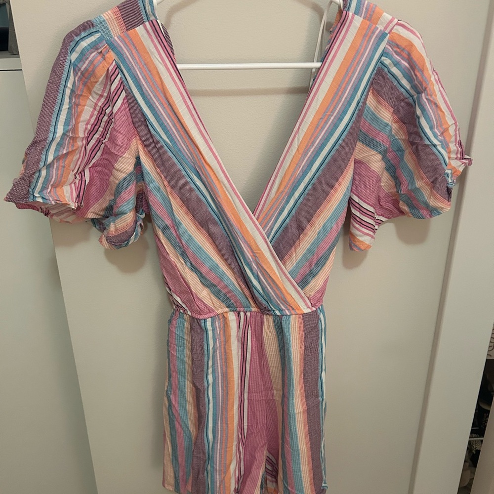 Colorful Striped Romper